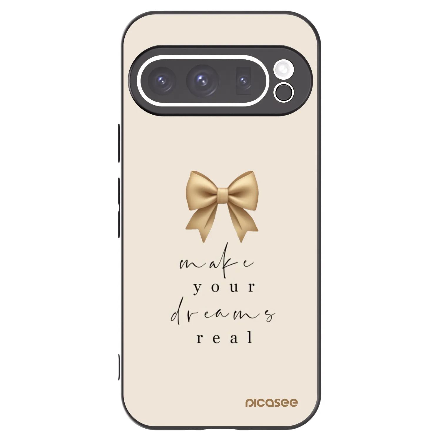 Picasee silikonový černý obal pro Google Pixel 9 Pro XL - Golden Dream