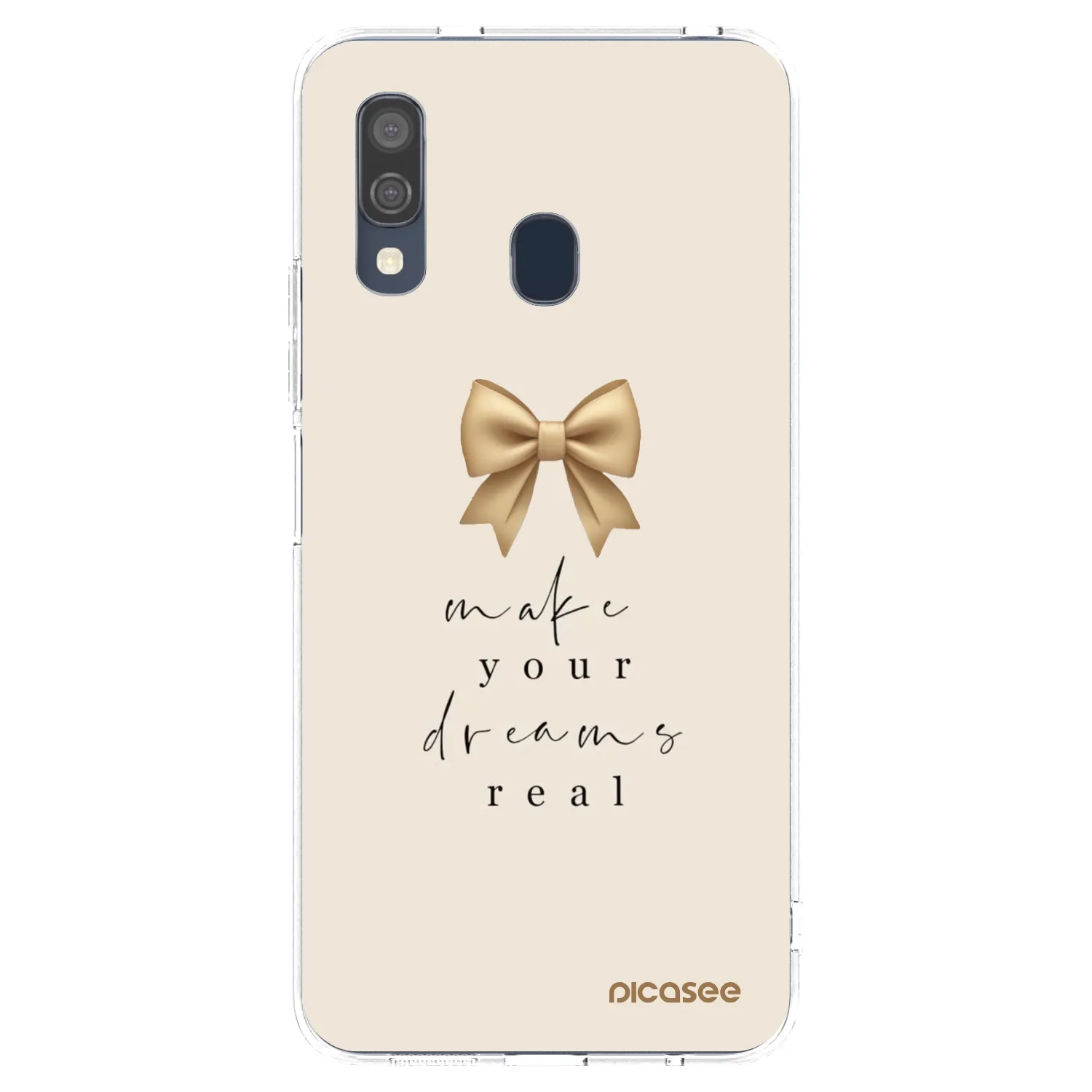 Picasee silikonový průhledný obal pro Samsung Galaxy A40 A405F - Golden Dream