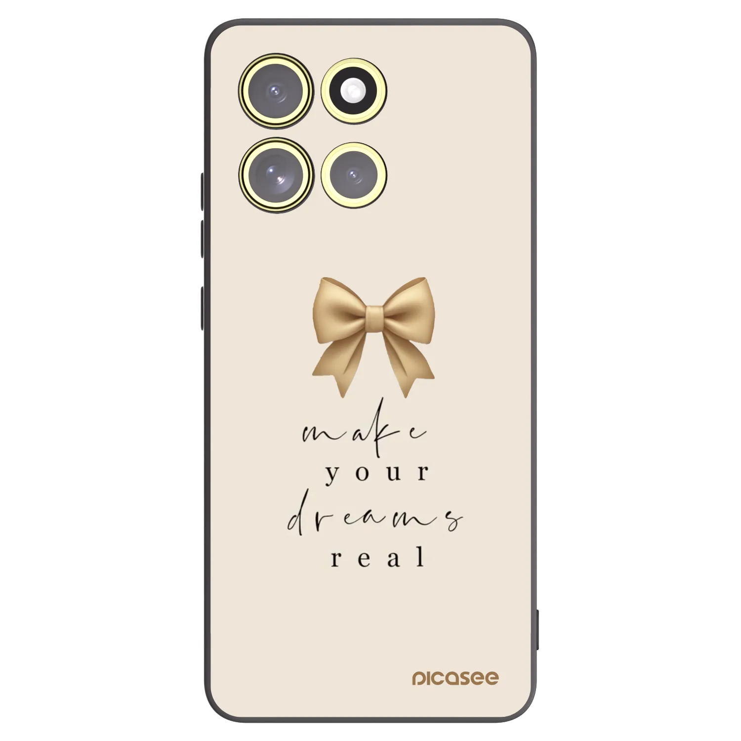 Picasee silikonový černý obal pro Motorola Moto G86 5G - Golden Dream