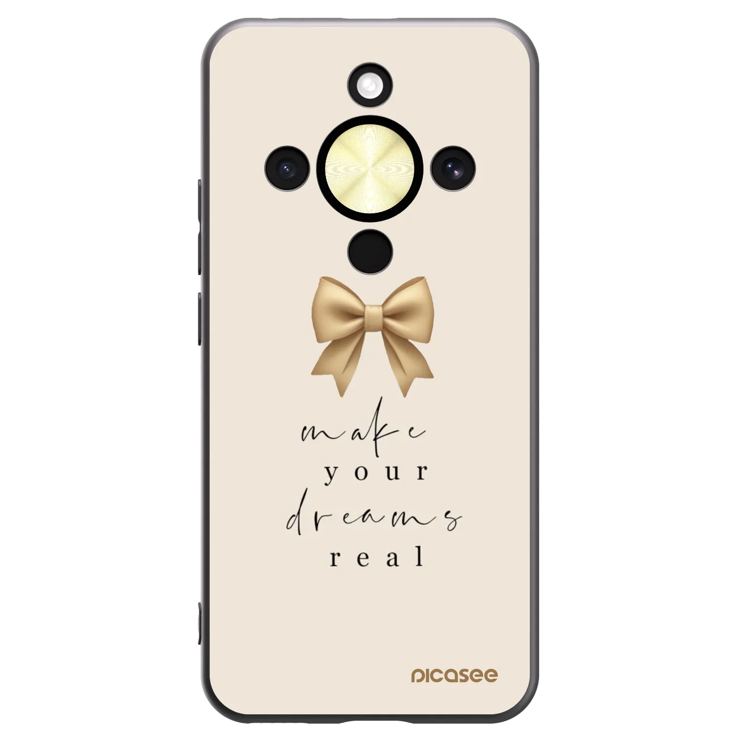 Picasee silikonový černý obal pro Honor Magic8 Lite 5G - Golden Dream