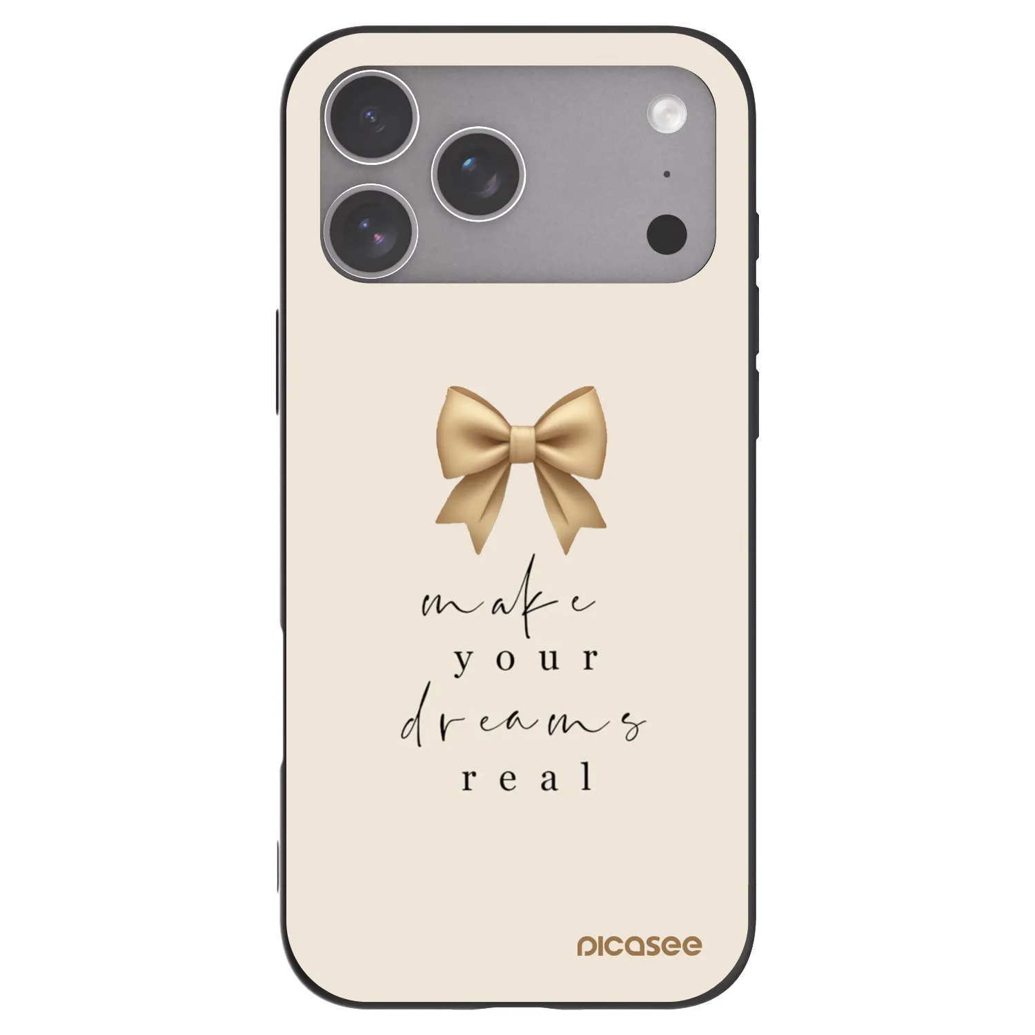 Picasee silikonový černý obal pro Apple iPhone 18 Pro Max - Golden Dream