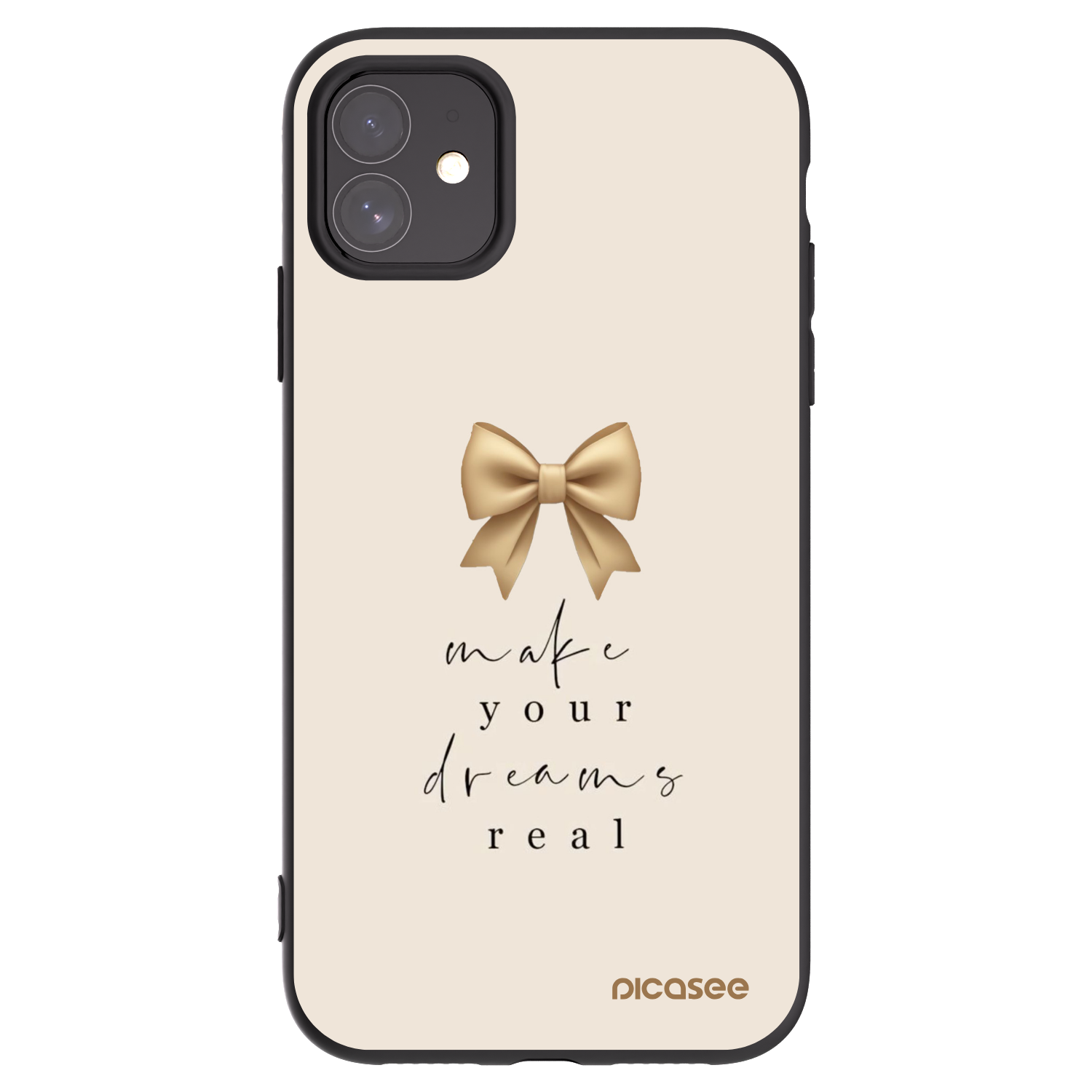 Picasee silikonový černý obal pro Apple iPhone 11 - Golden Dream