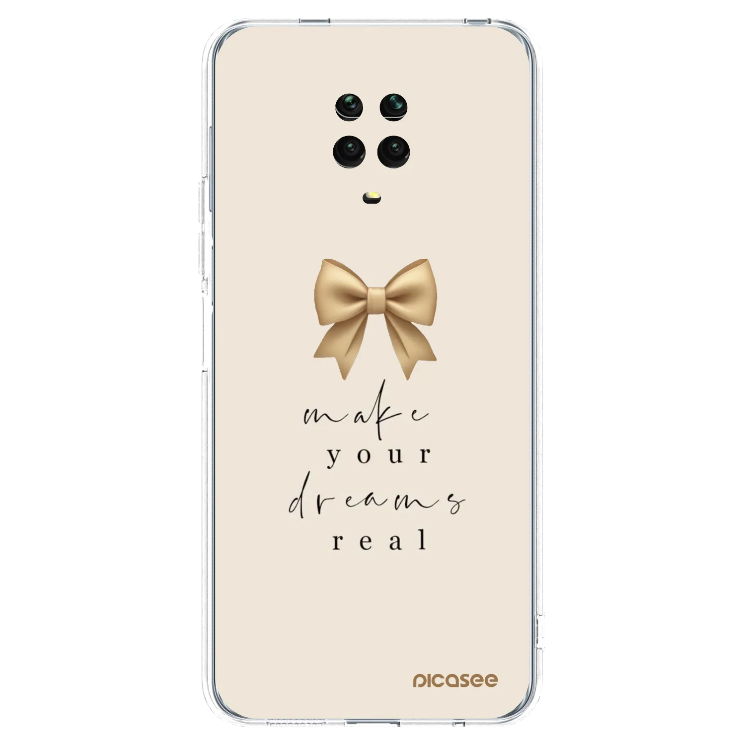 Picasee silikonový průhledný obal pro Xiaomi Redmi Note 9S - Golden Dream