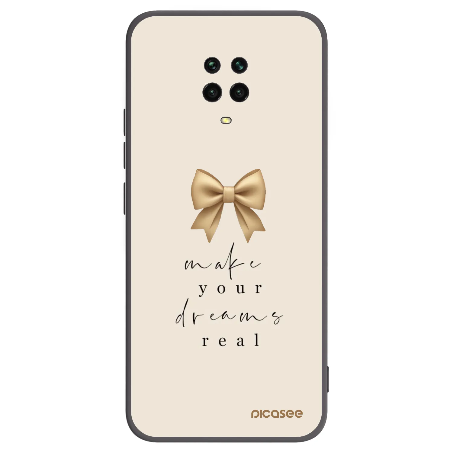 Picasee silikonový černý obal pro Xiaomi Redmi Note 9S - Golden Dream