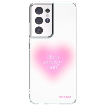 Picasee silikonový průhledný obal pro Samsung Galaxy S21 Ultra 5G G998B - Rich Energy