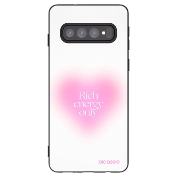 Picasee silikonový černý obal pro Samsung Galaxy S10 G973 - Rich Energy