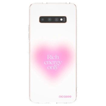 Picasee silikonový průhledný obal pro Samsung Galaxy S10 Plus G975 - Rich Energy