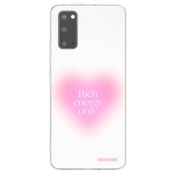 Picasee silikonový průhledný obal pro Samsung Galaxy S20 G980F - Rich Energy