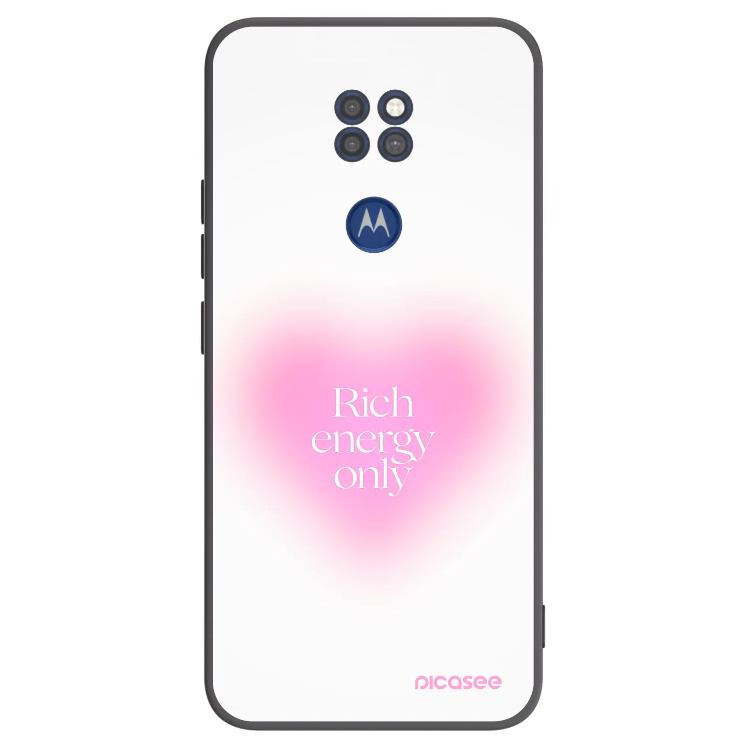 Picasee silikonový černý obal pro Motorola Moto G9 Play - Rich Energy