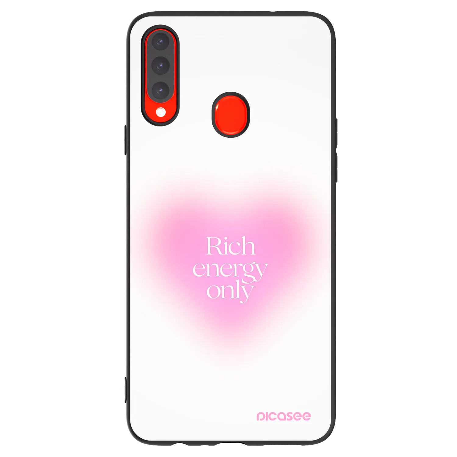 Picasee silikonový černý obal pro Samsung Galaxy A20s - Rich Energy
