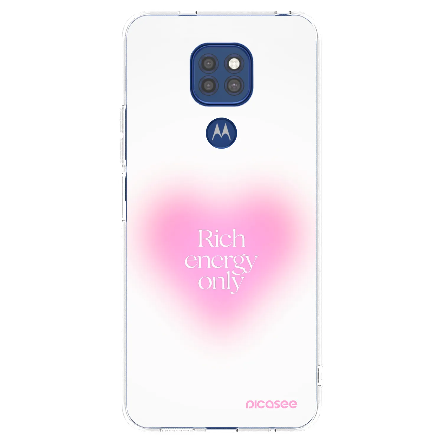 Picasee silikonový průhledný obal pro Motorola Moto G9 Play - Rich Energy