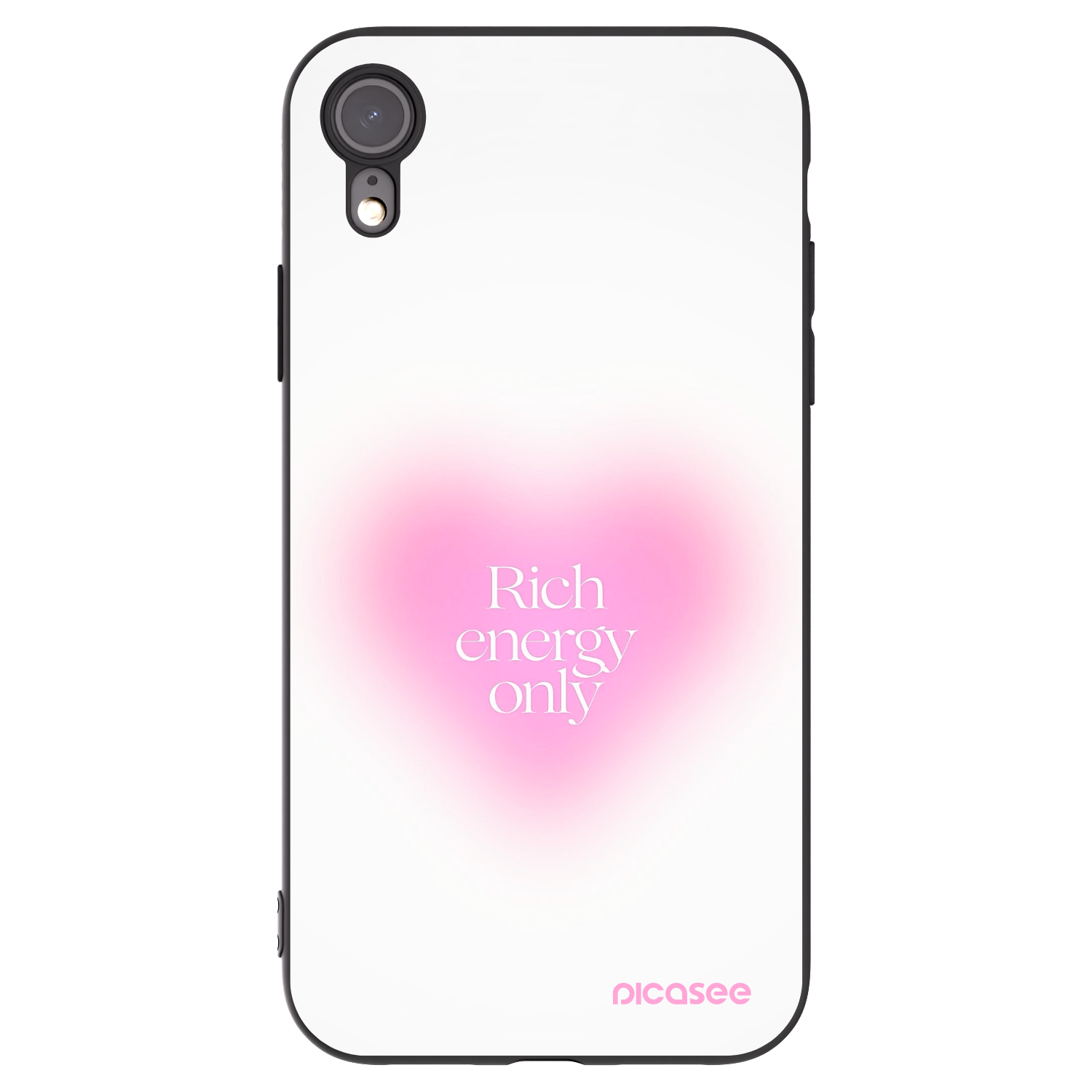 Picasee silikonový černý obal pro Apple iPhone XR - Rich Energy