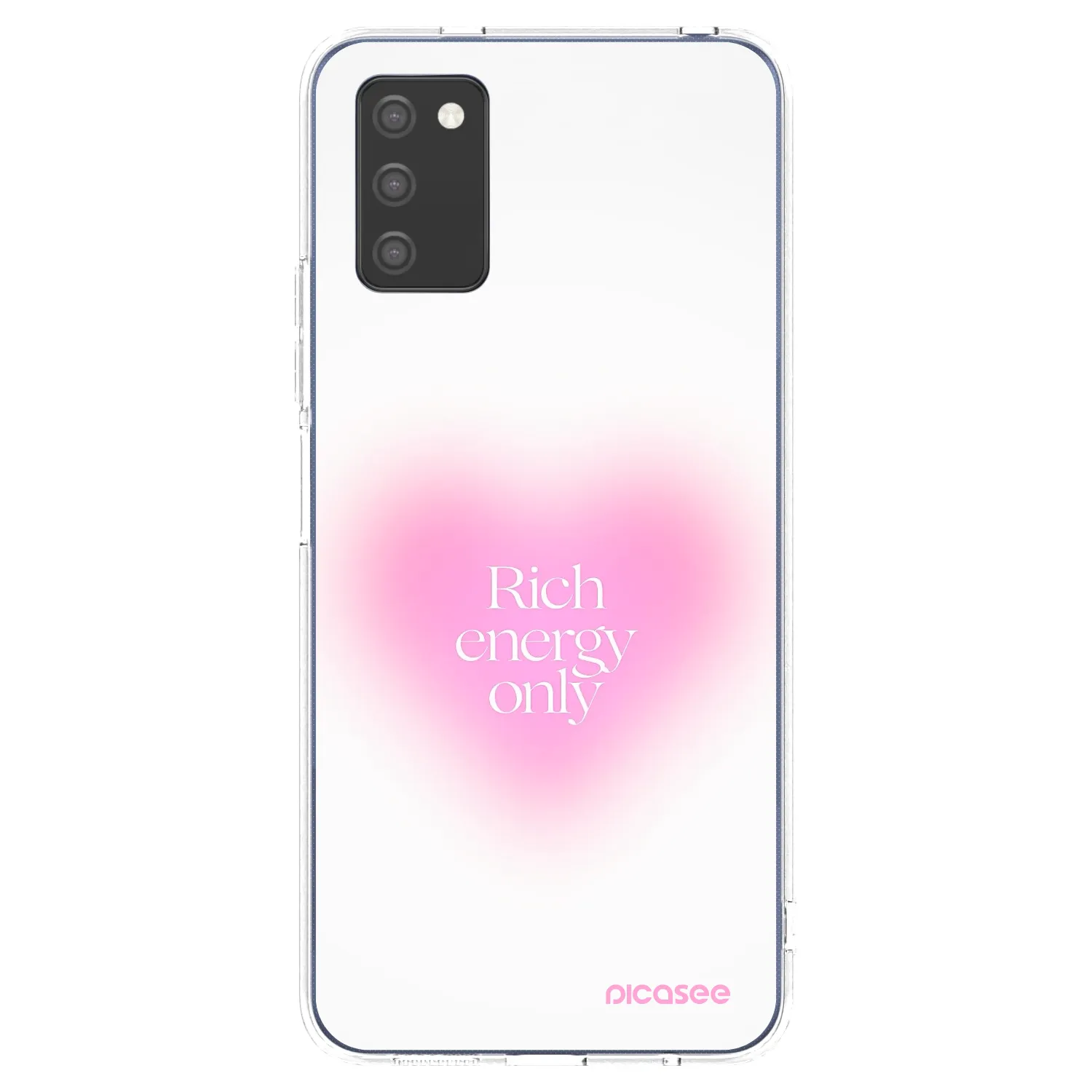 Picasee silikonový průhledný obal pro Samsung Galaxy A02s A025G - Rich Energy