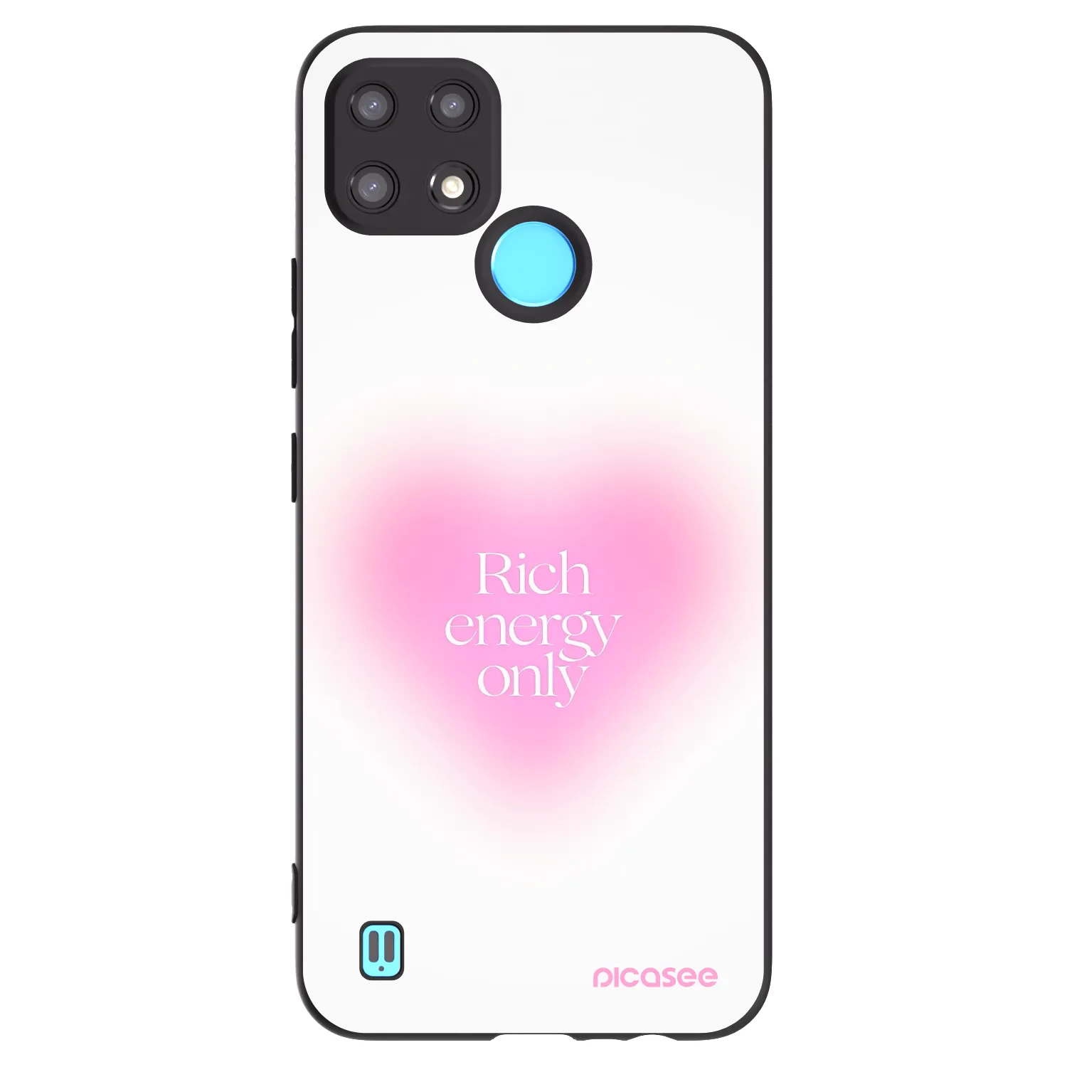 Picasee silikonový černý obal pro Realme C21 - Rich Energy