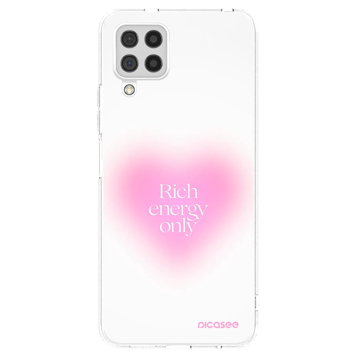 Picasee silikonový průhledný obal pro Samsung Galaxy A22 A225F 4G - Rich Energy