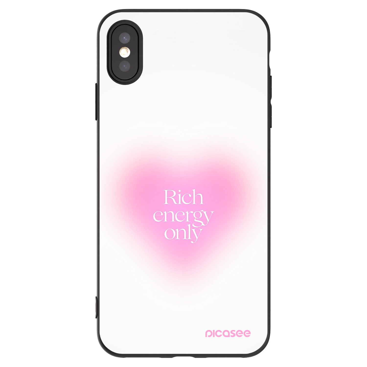 Picasee silikonový černý obal pro Apple iPhone XS Max - Rich Energy