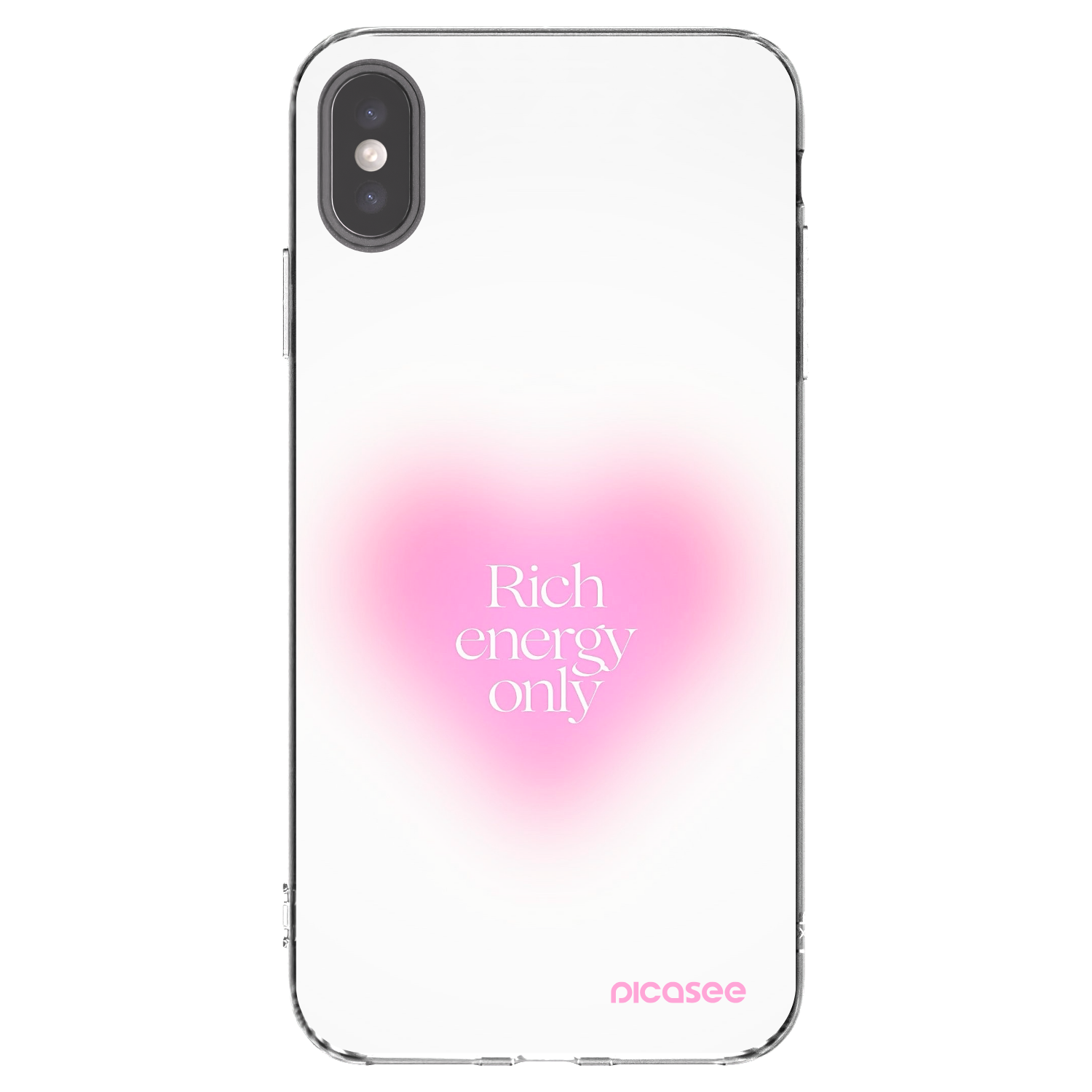 Picasee silikonový průhledný obal pro Apple iPhone XS Max - Rich Energy