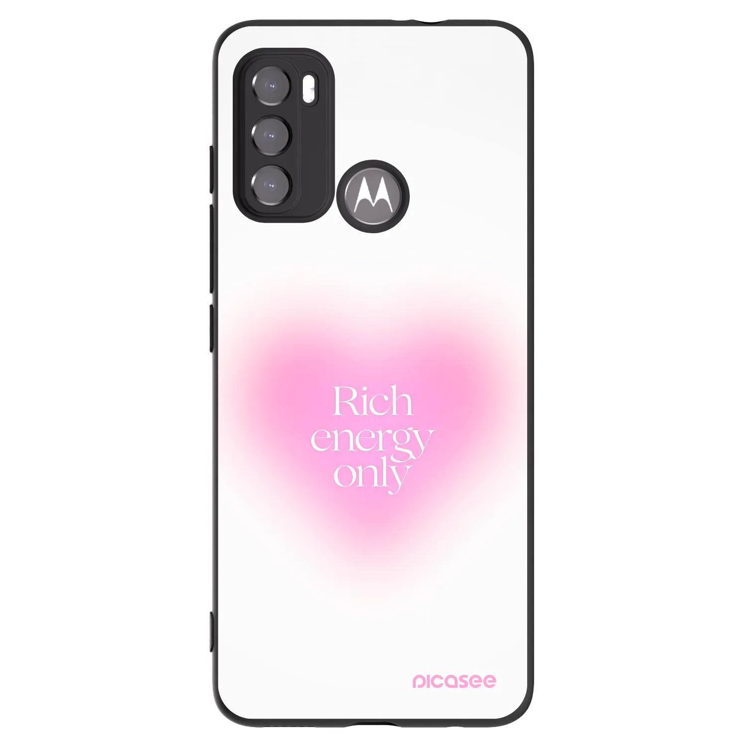 Picasee silikonový černý obal pro Motorola Moto G60 - Rich Energy
