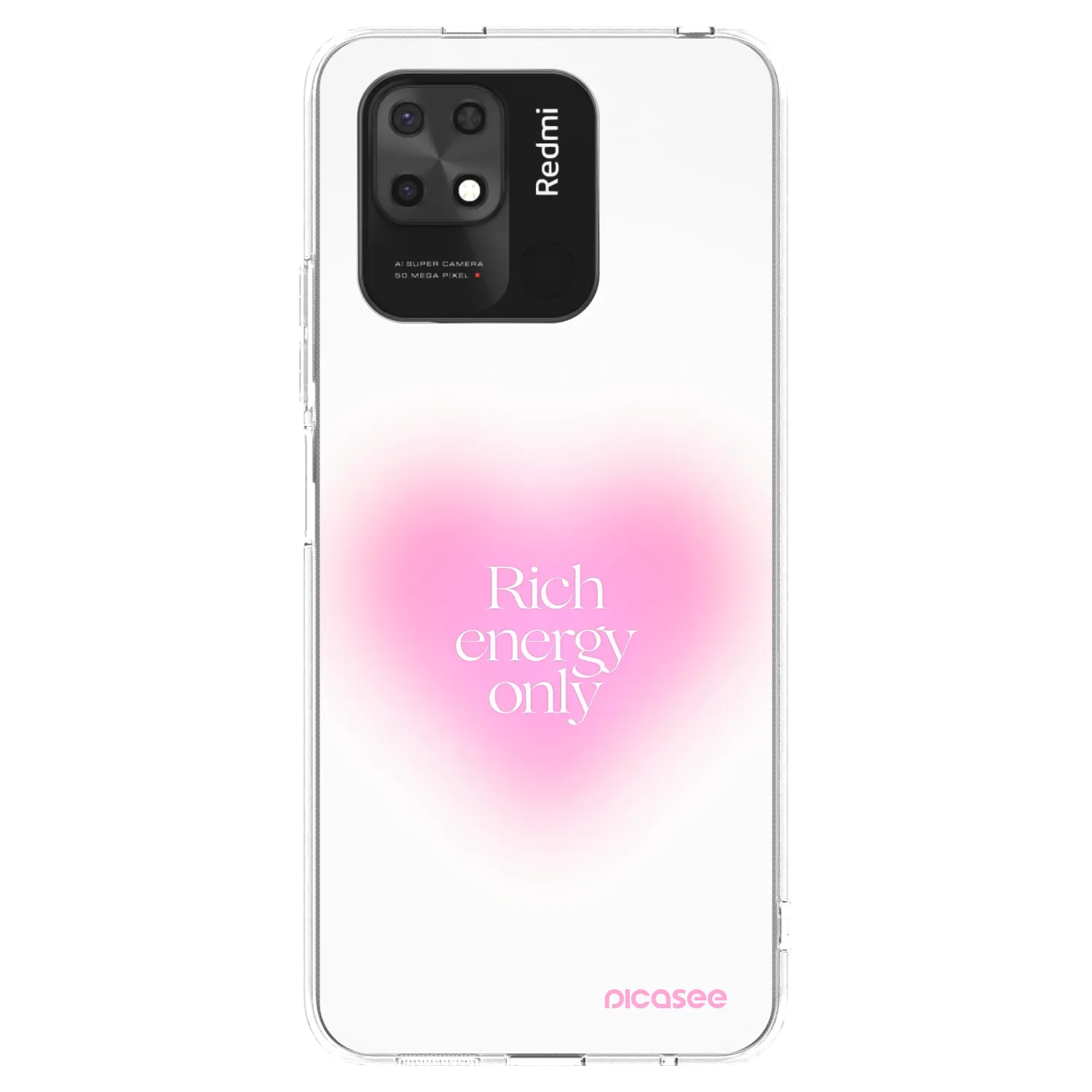 Picasee silikonový průhledný obal pro Xiaomi Redmi 10C - Rich Energy
