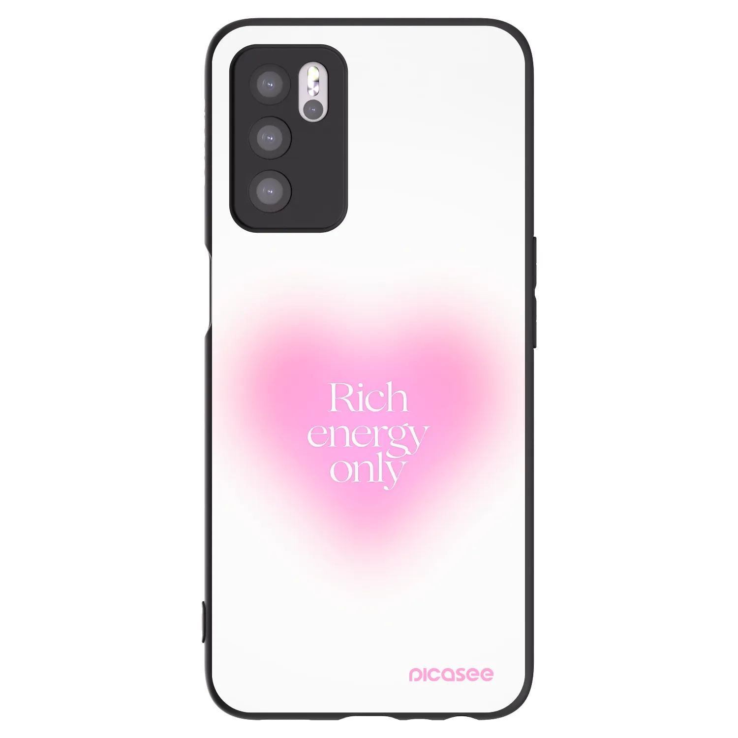 Picasee silikonový černý obal pro OPPO A16s - Rich Energy