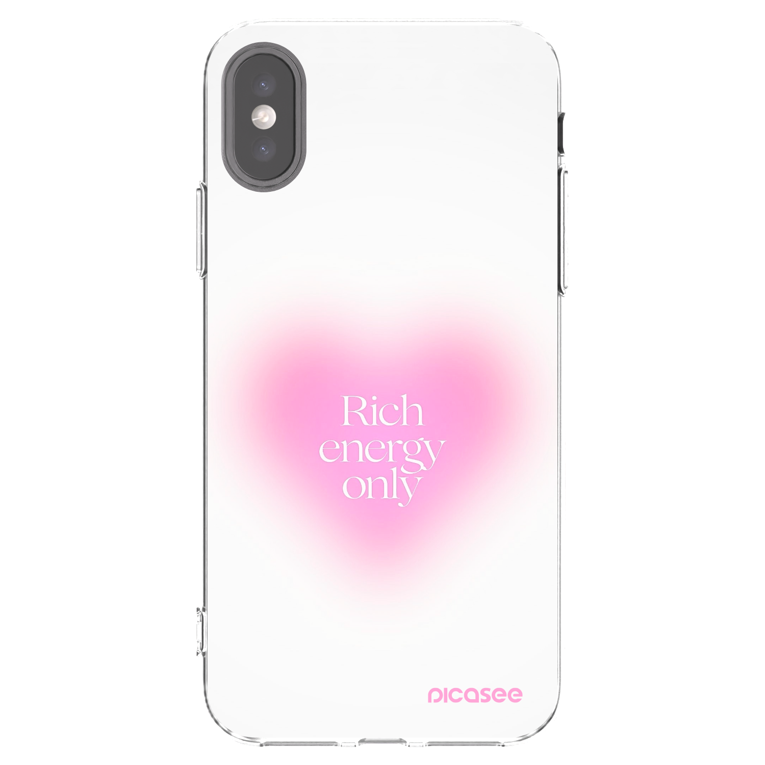 Picasee silikonový průhledný obal pro Apple iPhone X/XS - Rich Energy