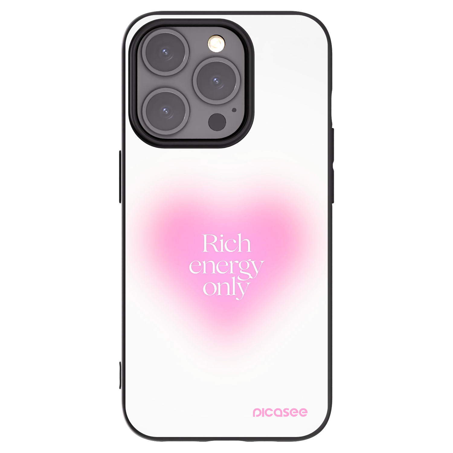 Picasee silikonový černý obal pro Apple iPhone 15 Pro - Rich Energy