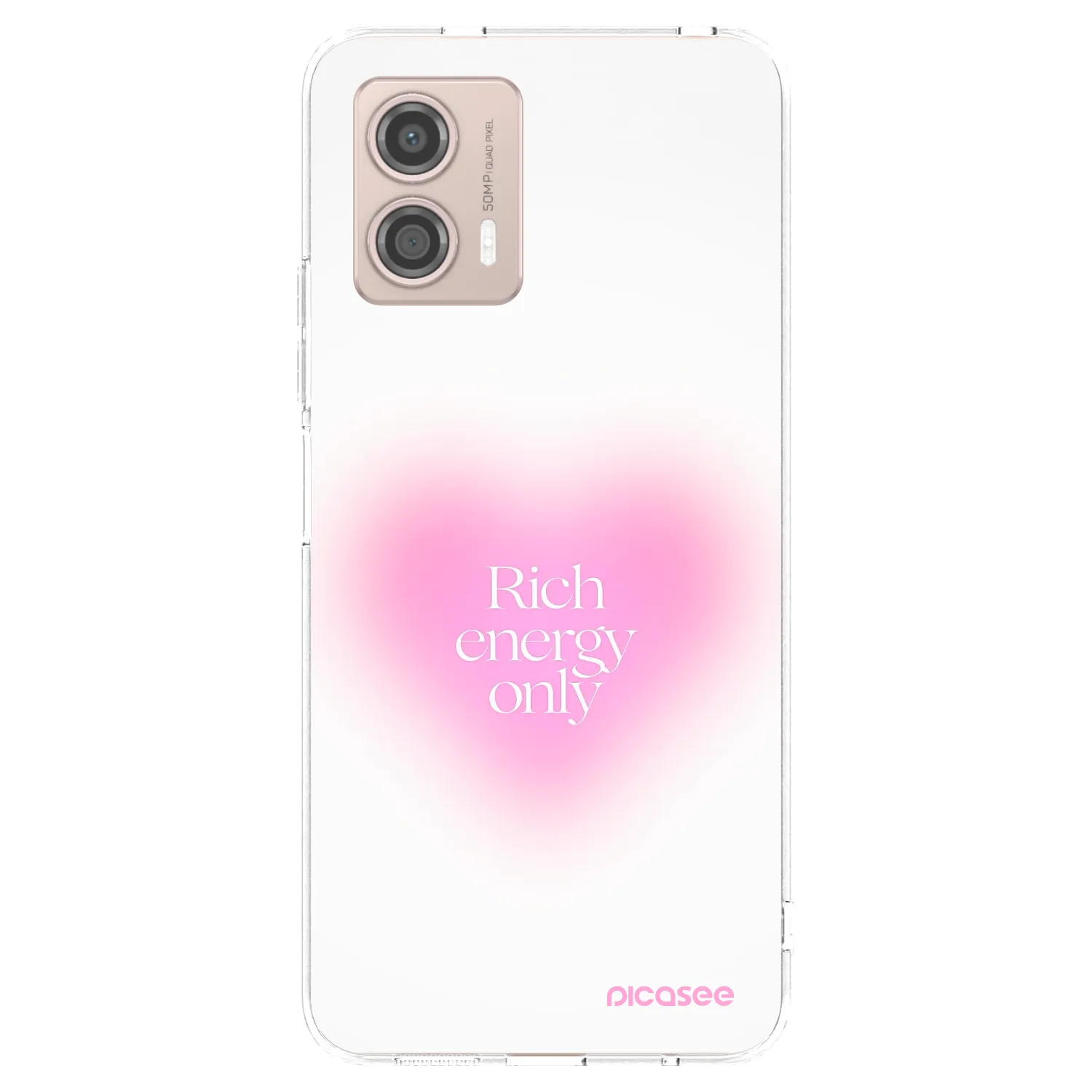 Picasee silikonový průhledný obal pro Motorola Moto G53 5G - Rich Energy