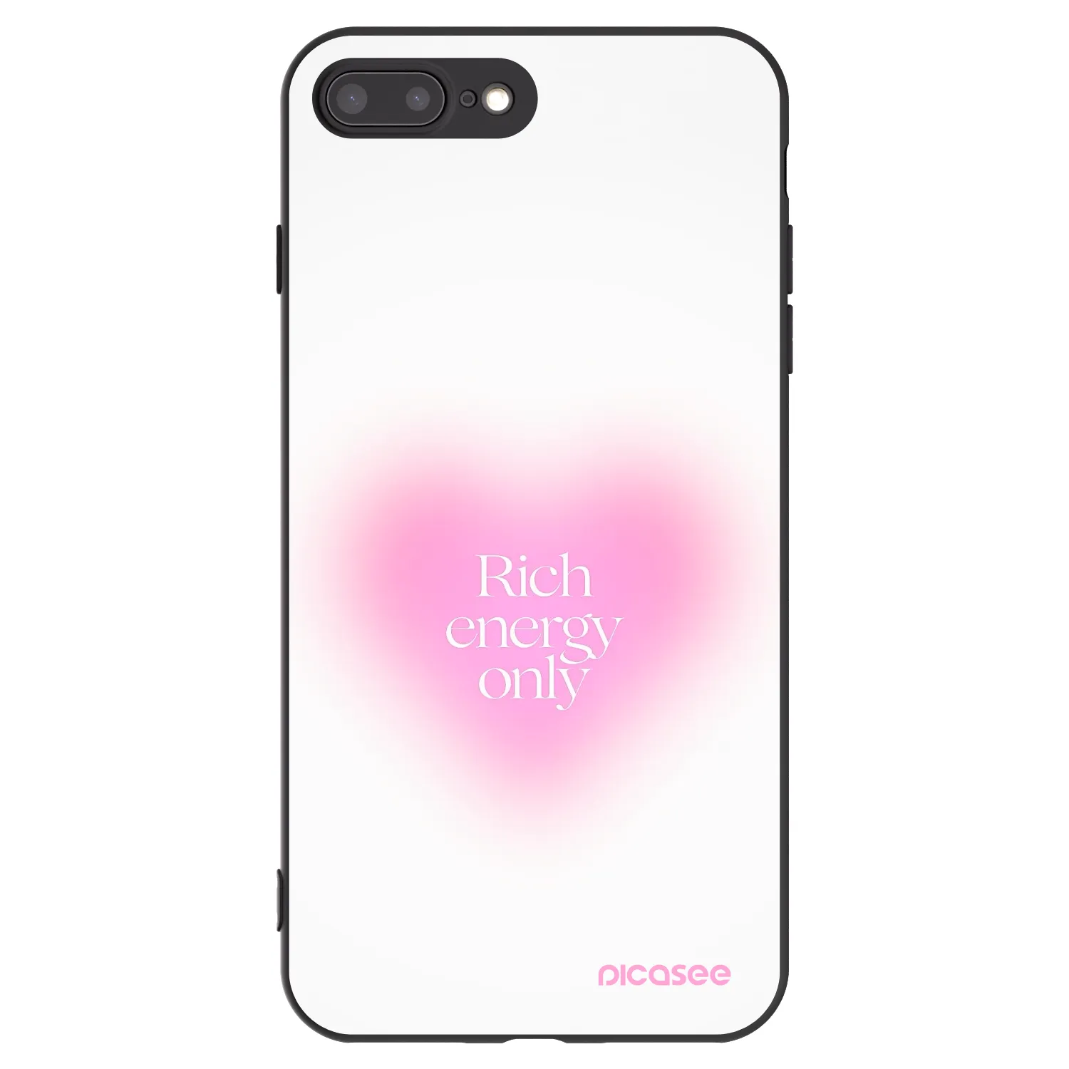 Picasee silikonový černý obal pro Apple iPhone 8 Plus - Rich Energy