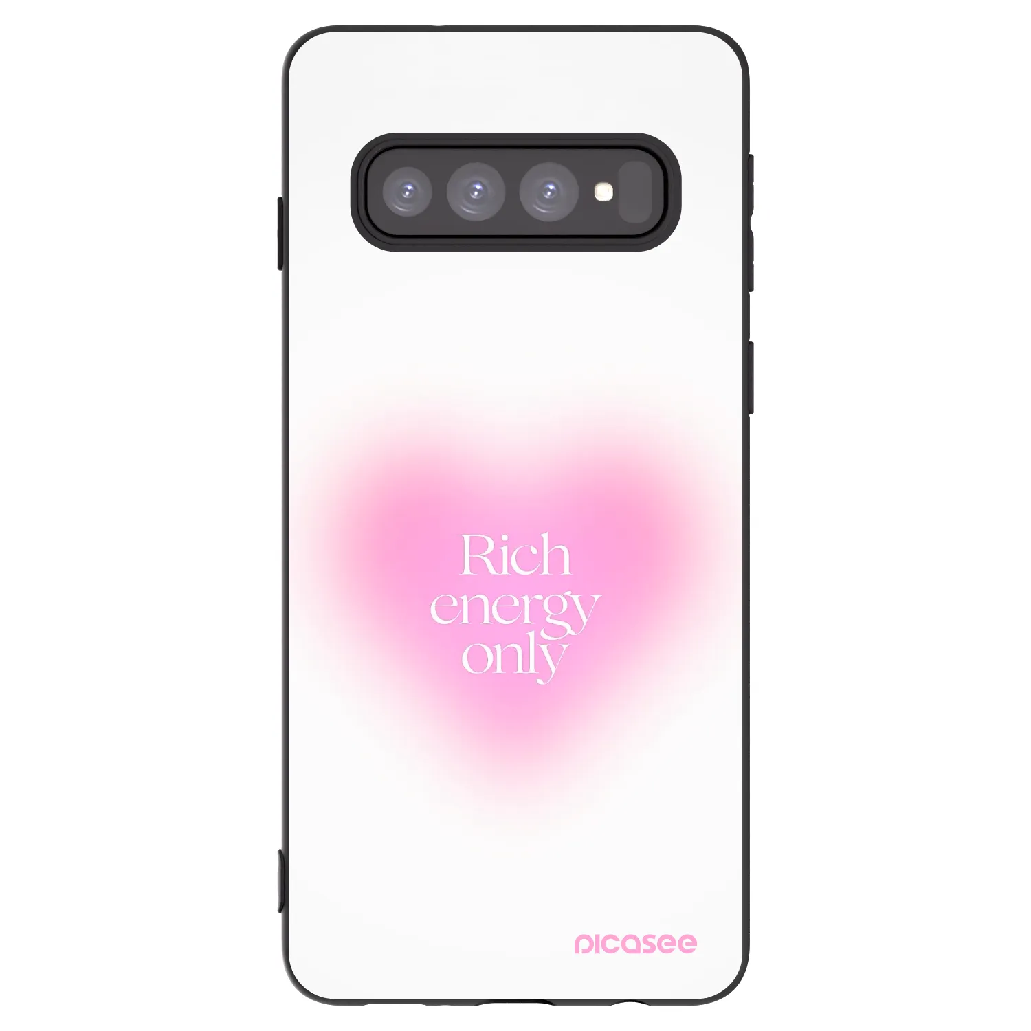 Picasee silikonový černý obal pro Samsung Galaxy S10 G973 - Rich Energy
