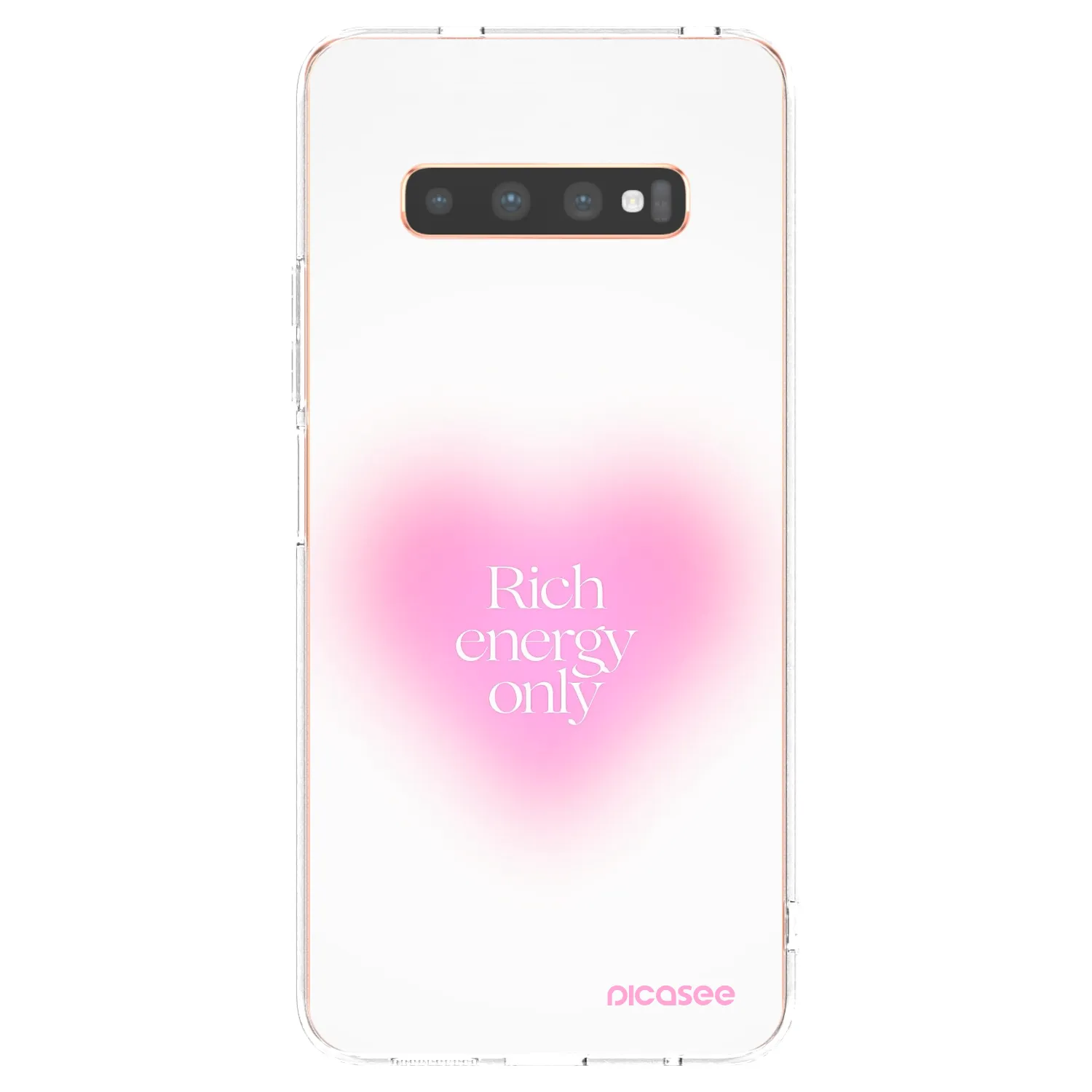 Picasee silikonový průhledný obal pro Samsung Galaxy S10 Plus G975 - Rich Energy