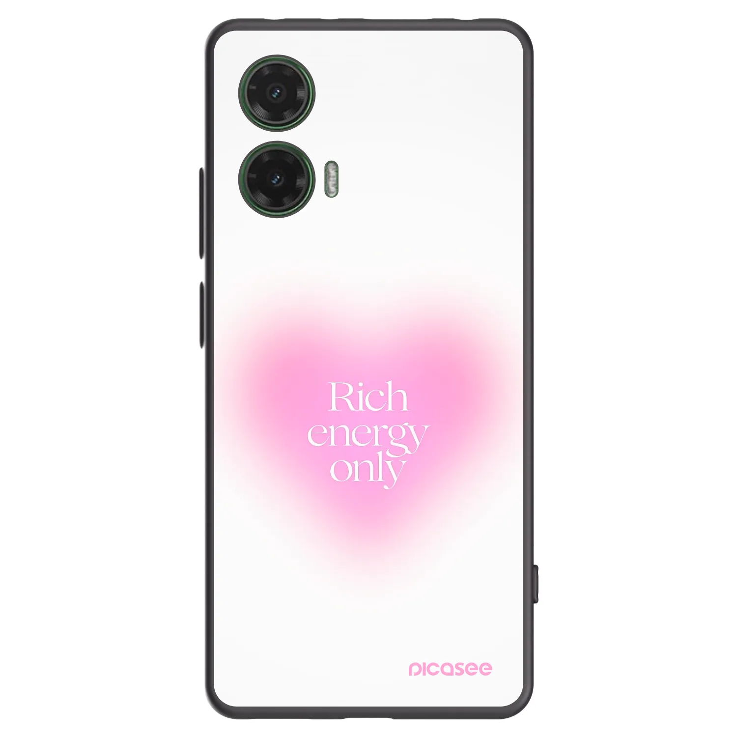 Picasee silikonový černý obal pro Motorola Moto G35 5G - Rich Energy