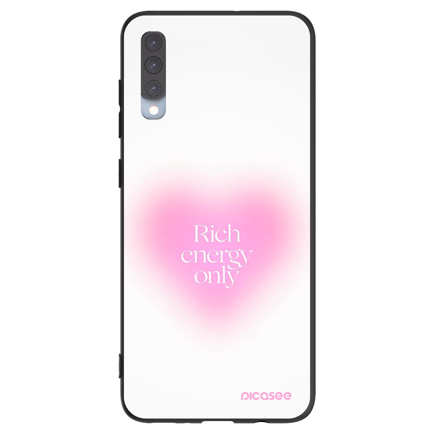Picasee silikonový černý obal pro Samsung Galaxy A70 A705F - Rich Energy