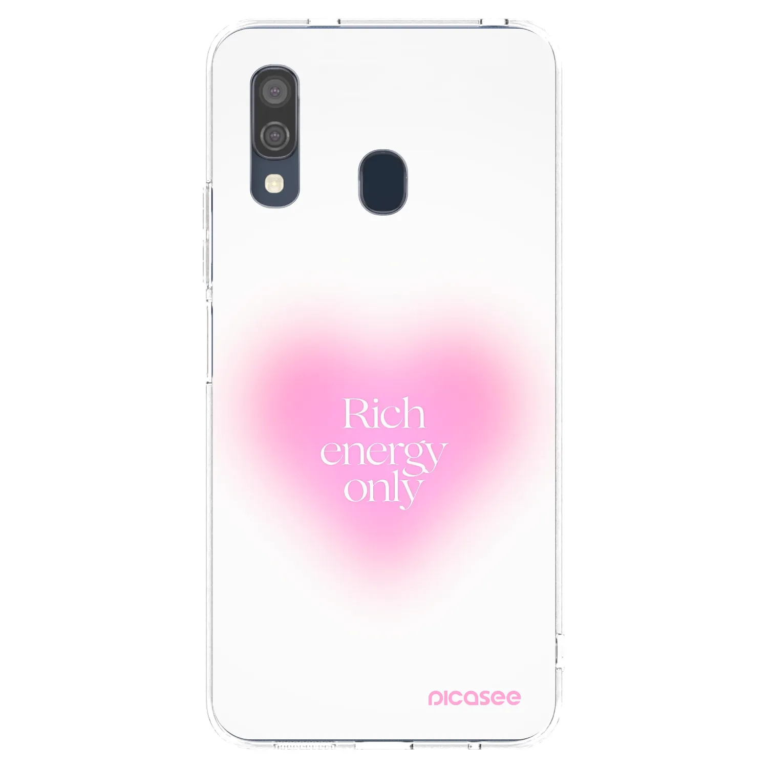 Picasee silikonový průhledný obal pro Samsung Galaxy A40 A405F - Rich Energy