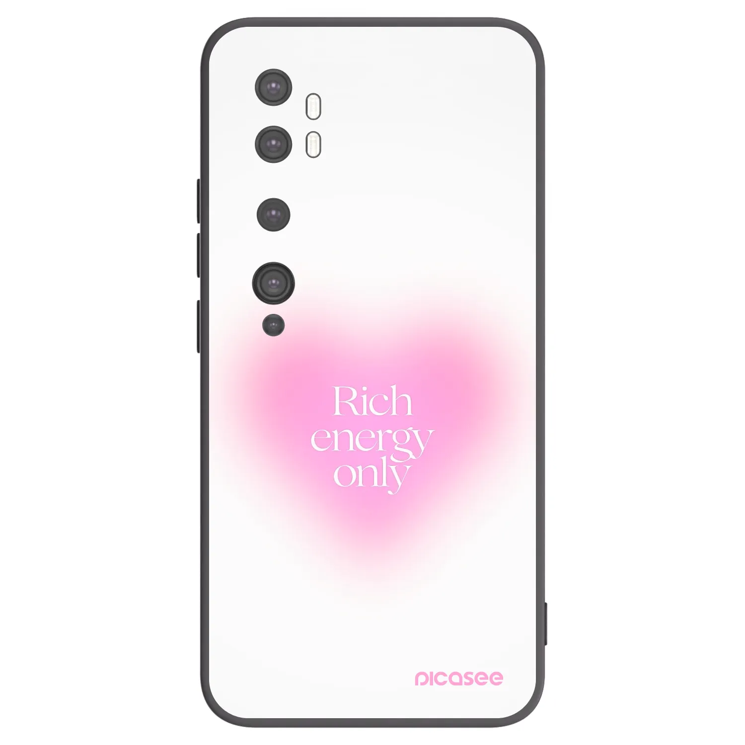 Picasee silikonový černý obal pro Xiaomi Mi Note 10 (Pro) - Rich Energy