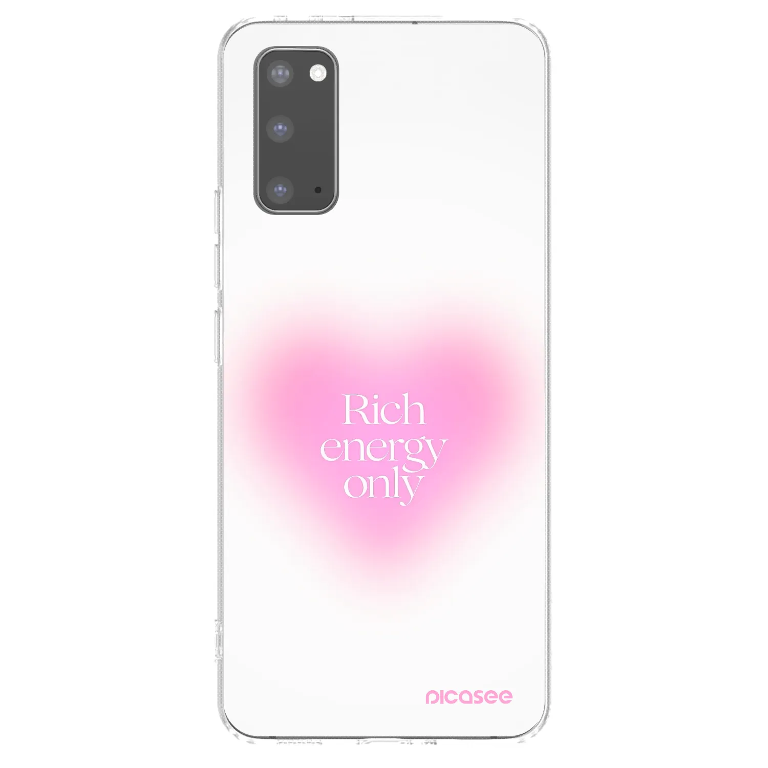 Picasee silikonový průhledný obal pro Samsung Galaxy S20 G980F - Rich Energy