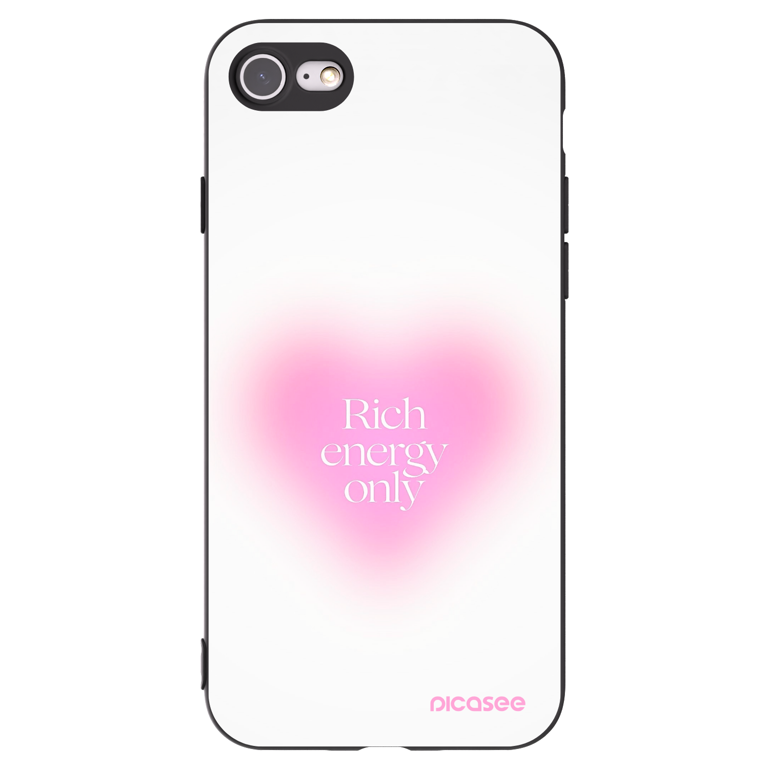 Picasee silikonový černý obal pro Apple iPhone SE 2020 - Rich Energy