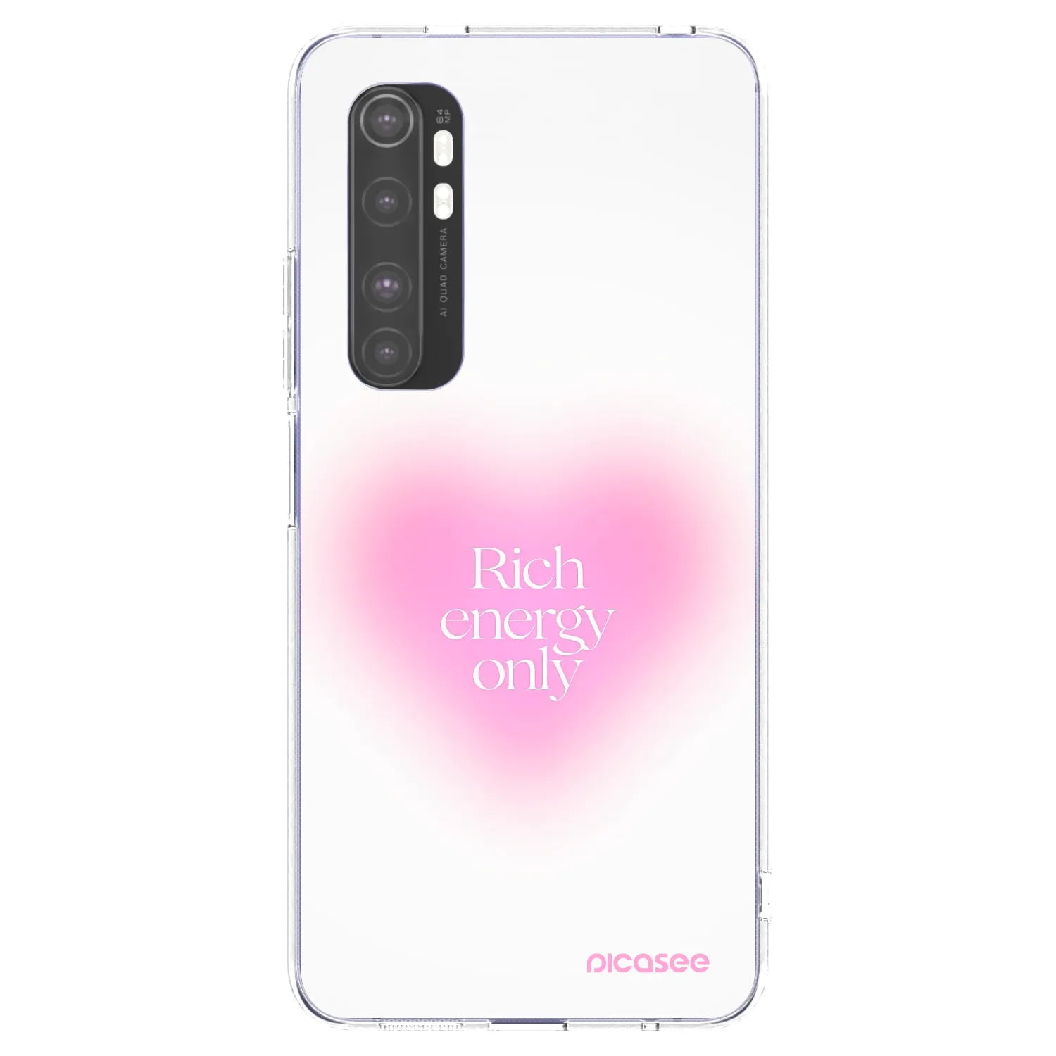 Picasee silikonový průhledný obal pro Xiaomi Mi Note 10 Lite - Rich Energy