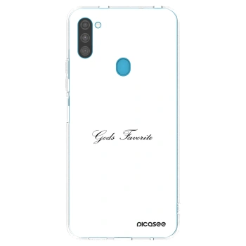 Picasee silikonový průhledný obal pro Samsung Galaxy M11 - Gods Favorite