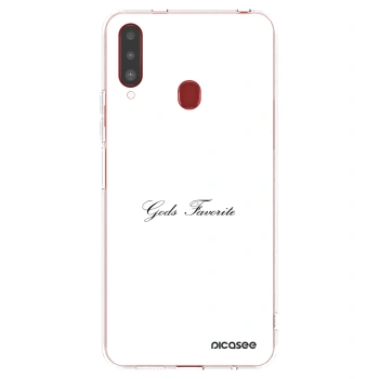 Picasee silikonový průhledný obal pro Samsung Galaxy A20s - Gods Favorite
