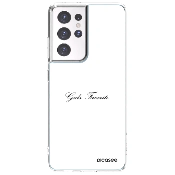 Picasee silikonový průhledný obal pro Samsung Galaxy S21 Ultra 5G G998B - Gods Favorite