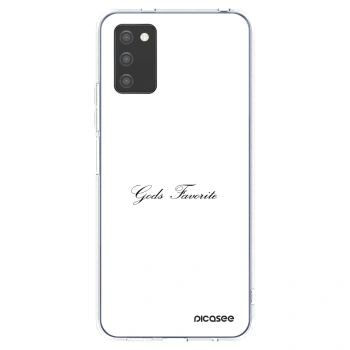 Picasee silikonový průhledný obal pro Samsung Galaxy A02s A025G - Gods Favorite
