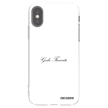Picasee silikonový průhledný obal pro Apple iPhone X/XS - Gods Favorite