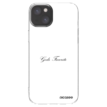 Picasee silikonový průhledný obal pro Apple iPhone 15 Plus - Gods Favorite