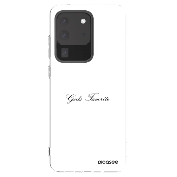 Picasee silikonový průhledný obal pro Samsung Galaxy S20 Ultra 5G G988F - Gods Favorite