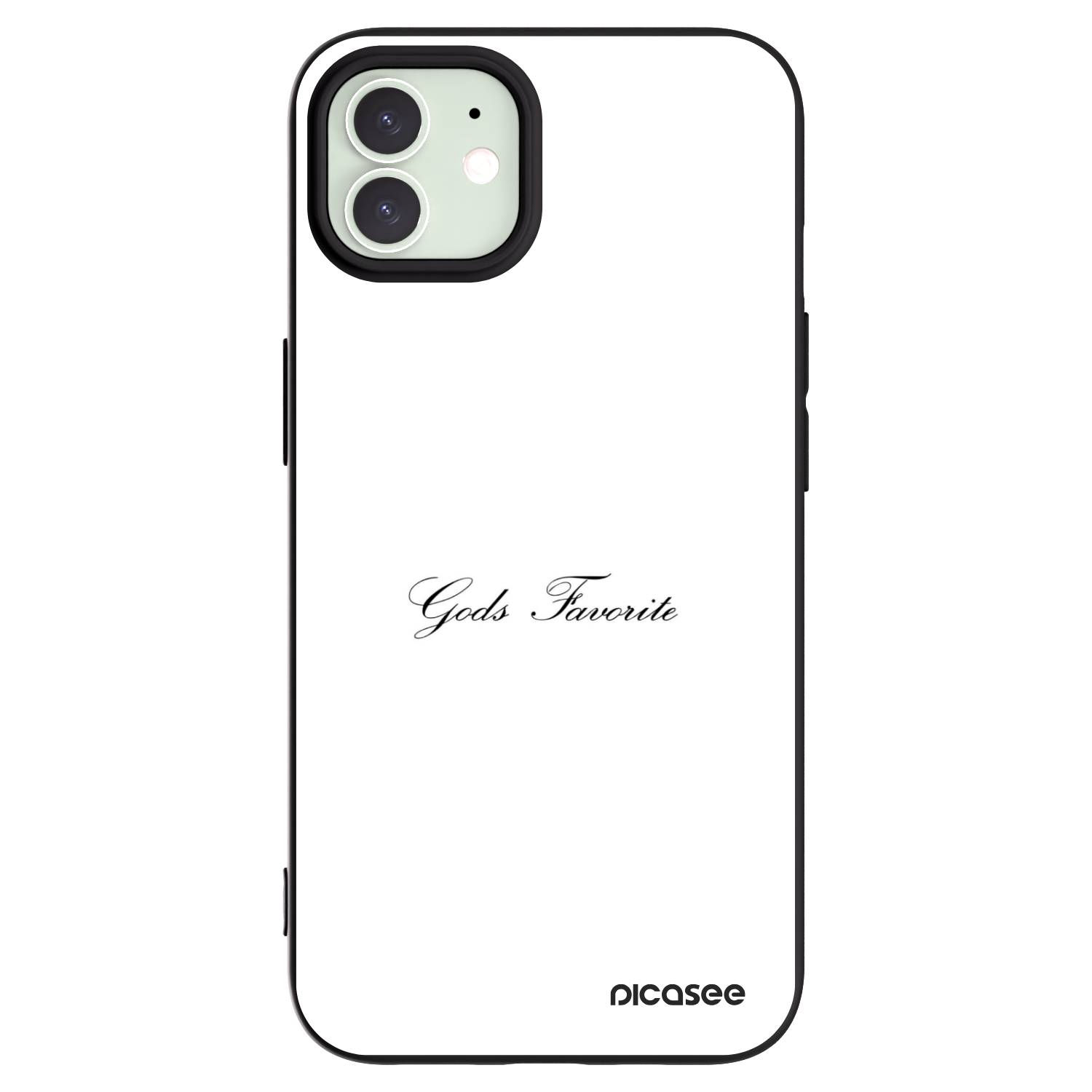 Picasee silikonový černý obal pro Apple iPhone 12 - Gods Favorite