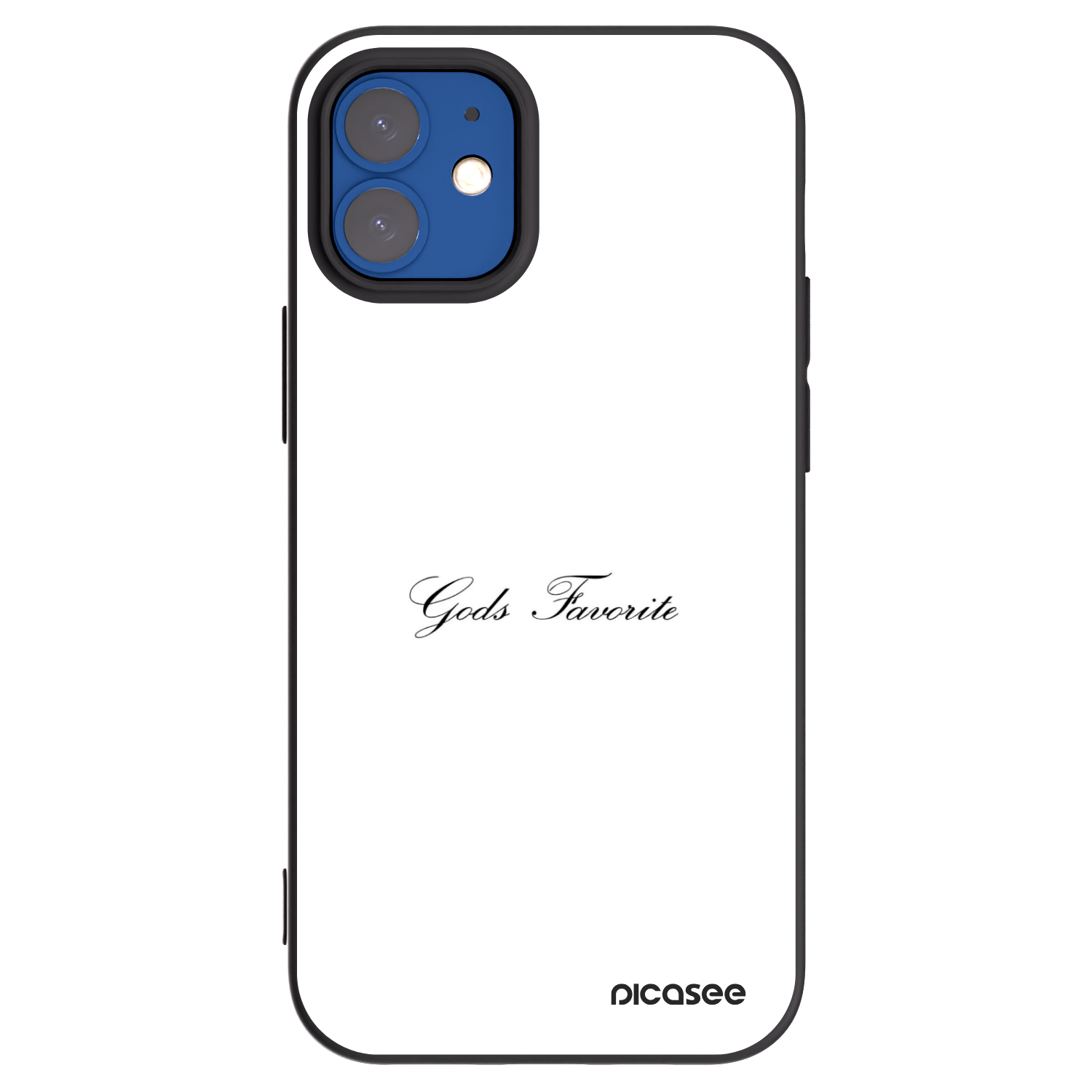 Picasee silikonový černý obal pro Apple iPhone 12 mini - Gods Favorite
