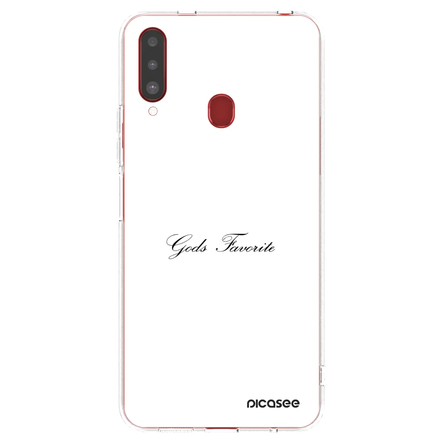 Picasee silikonový průhledný obal pro Samsung Galaxy A20s - Gods Favorite