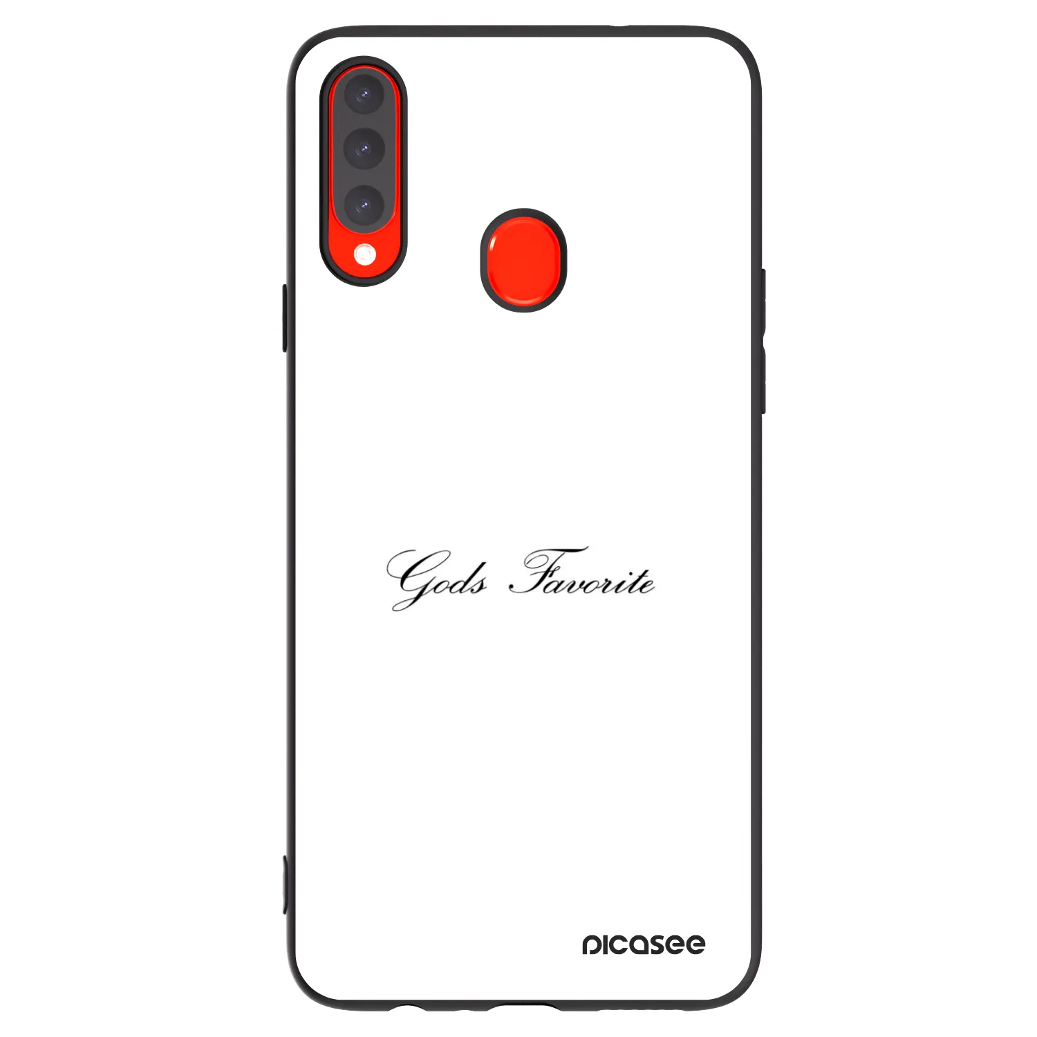 Picasee silikonový černý obal pro Samsung Galaxy A20s - Gods Favorite