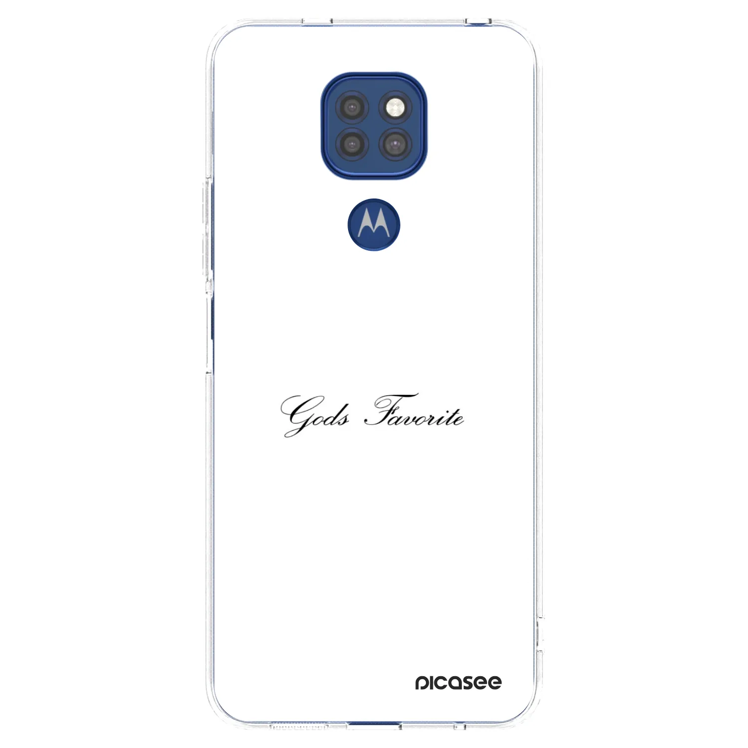 Picasee silikonový průhledný obal pro Motorola Moto G9 Play - Gods Favorite