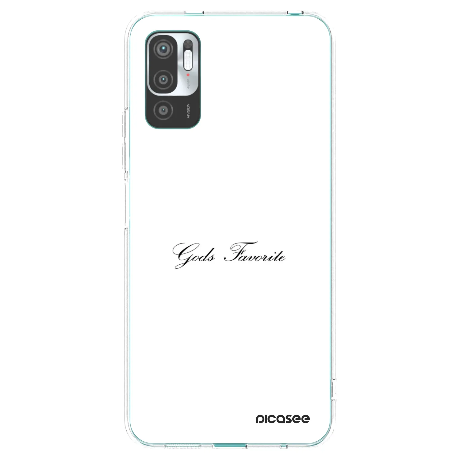 Picasee silikonový průhledný obal pro Xiaomi Redmi Note 10 5G - Gods Favorite